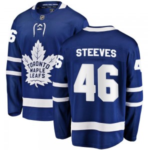 Fanatics Branded Alex Steeves Toronto Maple Leafs Youth Breakaway Home Jersey - Blue