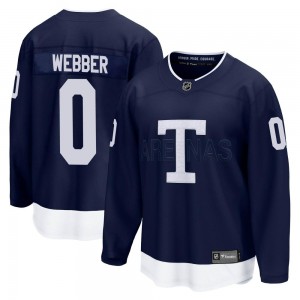 Fanatics Branded Cade Webber Toronto Maple Leafs Men's Breakaway 2022 Heritage Classic Jersey - Navy