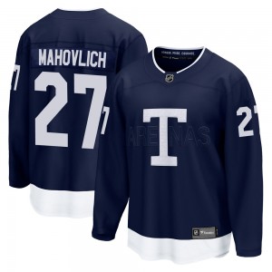 Fanatics Branded Frank Mahovlich Toronto Maple Leafs Youth Breakaway 2022 Heritage Classic Jersey - Navy