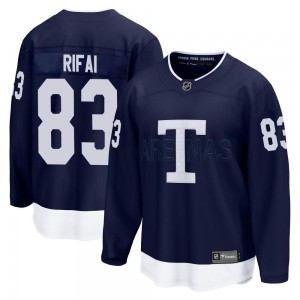 Fanatics Branded Marshall Rifai Toronto Maple Leafs Youth Breakaway 2022 Heritage Classic Jersey - Navy