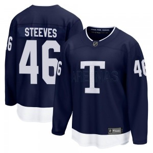 Fanatics Branded Alex Steeves Toronto Maple Leafs Youth Breakaway 2022 Heritage Classic Jersey - Navy