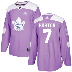 Adidas Tim Horton Toronto Maple Leafs Men's Authentic Fights Cancer Practice Jersey - Purple