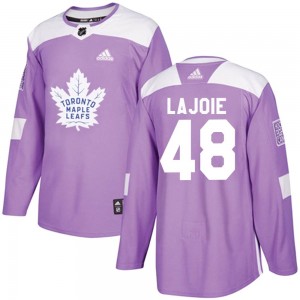 Adidas Maxime Lajoie Toronto Maple Leafs Men's Authentic Fights Cancer Practice Jersey - Purple