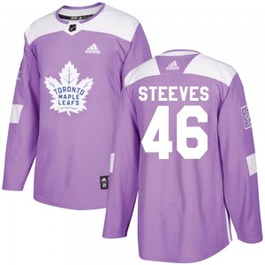 Adidas Alex Steeves Toronto Maple Leafs Men's Authentic Fights Cancer Practice Jersey - Purple