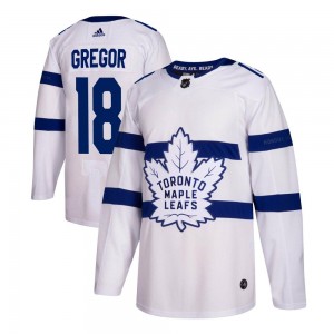 Adidas Noah Gregor Toronto Maple Leafs Youth Authentic 2018 Stadium Series Jersey - White