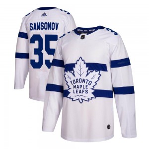 Adidas Ilya Samsonov Toronto Maple Leafs Youth Authentic 2018 Stadium Series Jersey - White