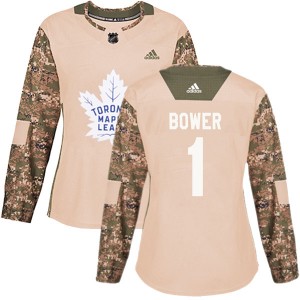 Adidas Johnny Bower Toronto Maple Leafs Women's Authentic Veterans Day Practice Jersey - Camo