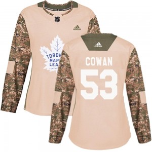 Adidas Easton Cowan Toronto Maple Leafs Women's Authentic Veterans Day Practice Jersey - Camo