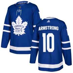 Adidas George Armstrong Toronto Maple Leafs Youth Authentic Home Jersey - Blue