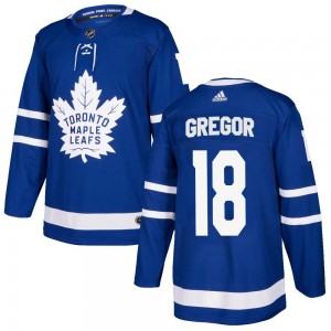 Adidas Noah Gregor Toronto Maple Leafs Youth Authentic Home Jersey - Blue