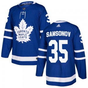 Adidas Ilya Samsonov Toronto Maple Leafs Youth Authentic Home Jersey - Blue