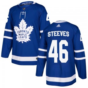 Adidas Alex Steeves Toronto Maple Leafs Youth Authentic Home Jersey - Blue