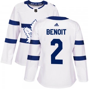 Adidas Simon Benoit Toronto Maple Leafs Women's Authentic 2018 Stadium Series Jersey - White