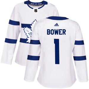 Adidas Johnny Bower Toronto Maple Leafs Women's Authentic 2018 Stadium Series Jersey - White