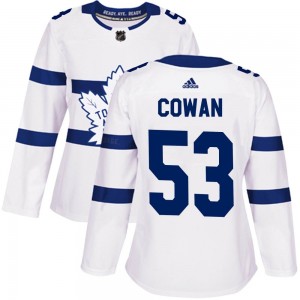Adidas Easton Cowan Toronto Maple Leafs Women's Authentic 2018 Stadium Series Jersey - White