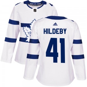 Adidas Dennis Hildeby Toronto Maple Leafs Women's Authentic 2018 Stadium Series Jersey - White