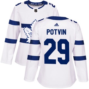 Adidas Felix Potvin Toronto Maple Leafs Women's Authentic 2018 Stadium Series Jersey - White