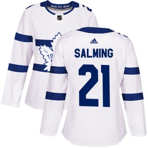 Adidas Borje Salming Toronto Maple Leafs Women's Authentic 2018 Stadium Series Jersey - White