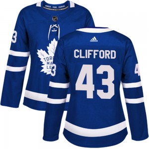 Adidas Kyle Clifford Toronto Maple Leafs Women's Authentic Home Jersey - Blue