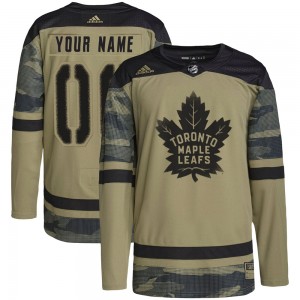 Adidas Custom Toronto Maple Leafs Men's Authentic Custom Military Appreciation Practice Jersey - Camo