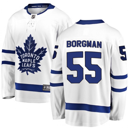 Fanatics Branded Andreas Borgman Toronto Maple Leafs Youth Breakaway Away Jersey - White