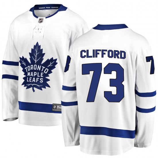 Fanatics Branded Kyle Clifford Toronto Maple Leafs Youth Breakaway Away Jersey - White