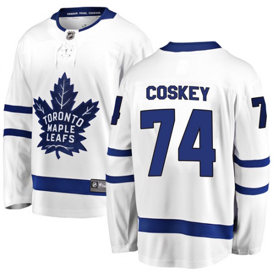Fanatics Branded Cole Coskey Toronto Maple Leafs Youth Breakaway Away Jersey - White