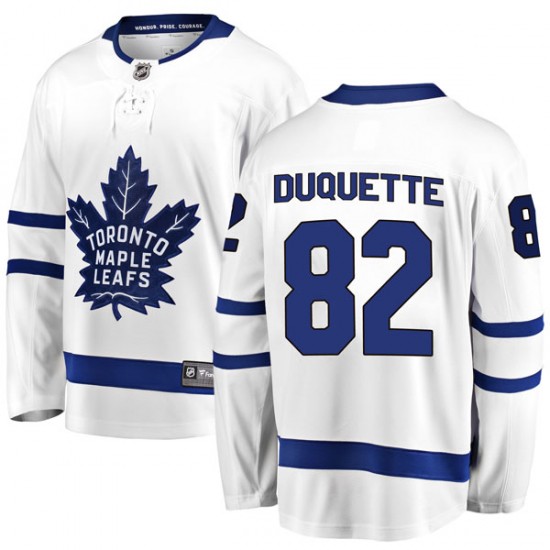 Fanatics Branded Marc-Olivier Duquette Toronto Maple Leafs Youth Breakaway Away Jersey - White