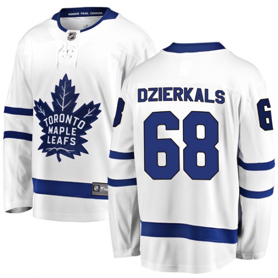 Fanatics Branded Martins Dzierkals Toronto Maple Leafs Youth Breakaway Away Jersey - White
