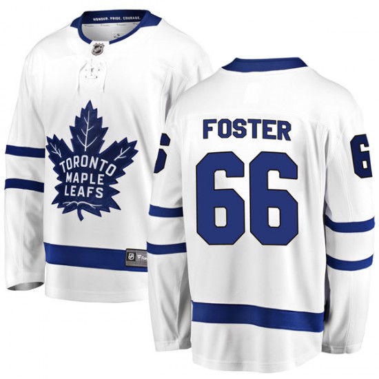 Fanatics Branded T.J. Foster Toronto Maple Leafs Youth Breakaway Away Jersey - White