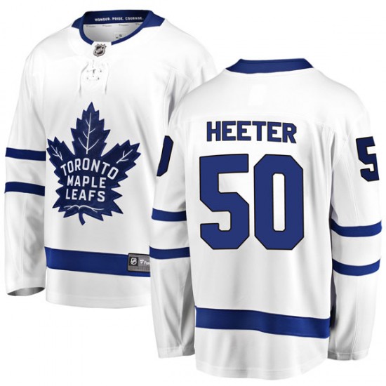 Fanatics Branded Cal Heeter Toronto Maple Leafs Youth Breakaway Away Jersey - White