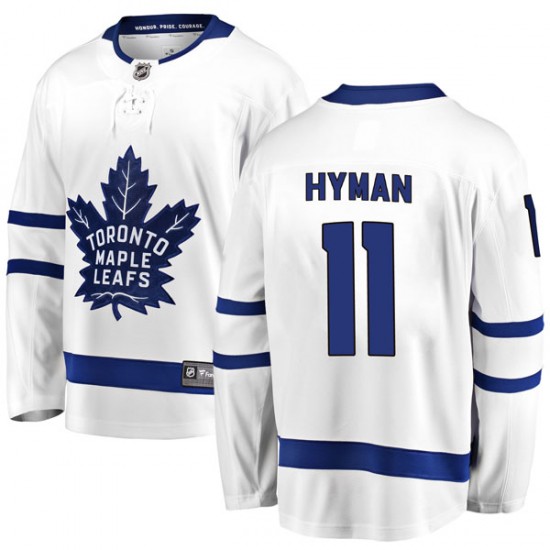 Fanatics Branded Zach Hyman Toronto Maple Leafs Youth Breakaway Away Jersey - White