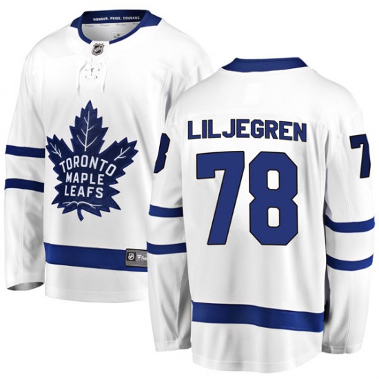 Fanatics Branded Timothy Liljegren Toronto Maple Leafs Youth Breakaway Away Jersey - White