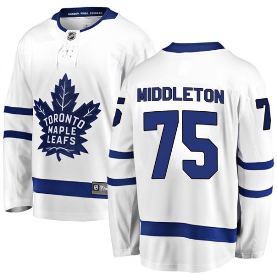 Fanatics Branded Keaton Middleton Toronto Maple Leafs Youth Breakaway Away Jersey - White