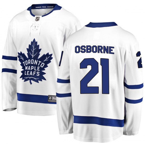 Fanatics Branded Mark Osborne Toronto Maple Leafs Youth Breakaway Away Jersey - White