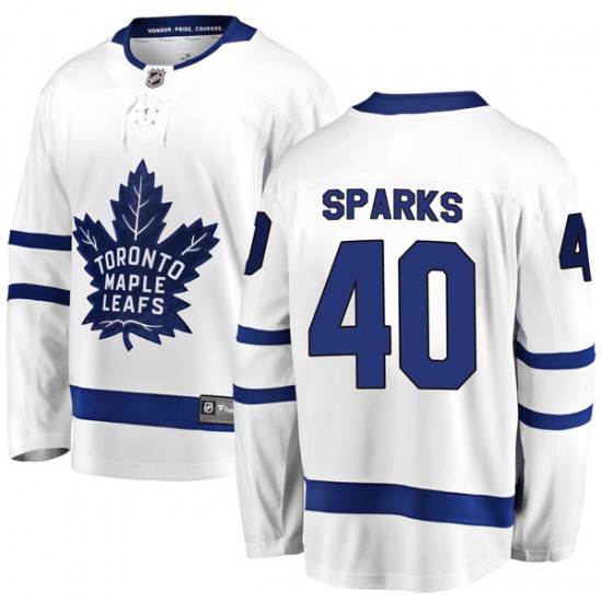 Fanatics Branded Garret Sparks Toronto Maple Leafs Youth Breakaway Away Jersey - White
