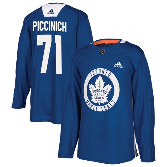 Adidas J.J. Piccinich Toronto Maple Leafs Men's Authentic Practice Jersey - Royal
