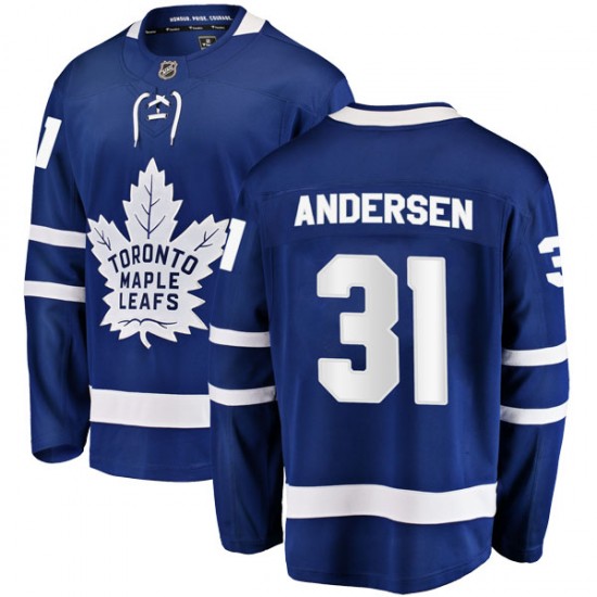 Fanatics Branded Frederik Andersen Toronto Maple Leafs Men's Breakaway Home Jersey - Blue