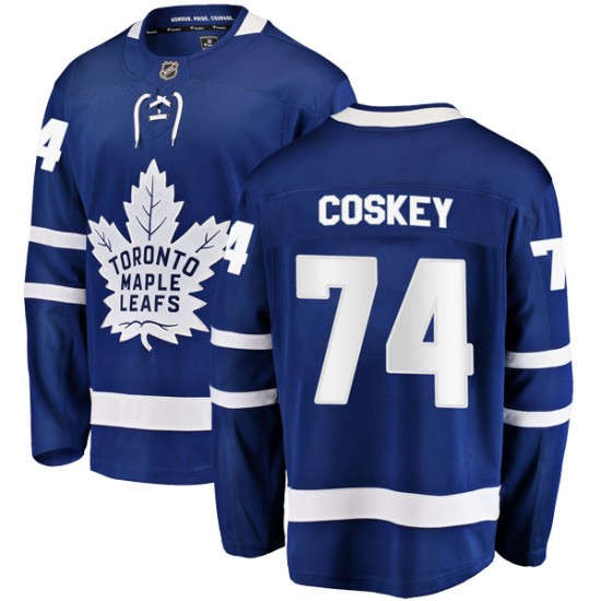 Fanatics Branded Cole Coskey Toronto Maple Leafs Men's Breakaway Home Jersey - Blue