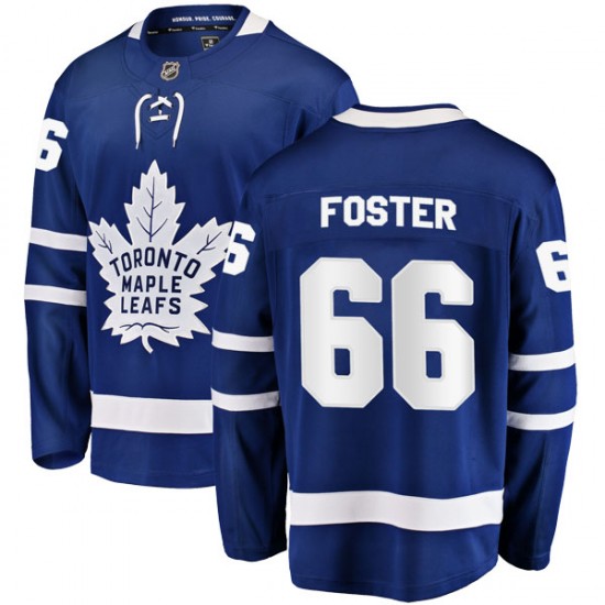 Fanatics Branded T.J. Foster Toronto Maple Leafs Men's Breakaway Home Jersey - Blue
