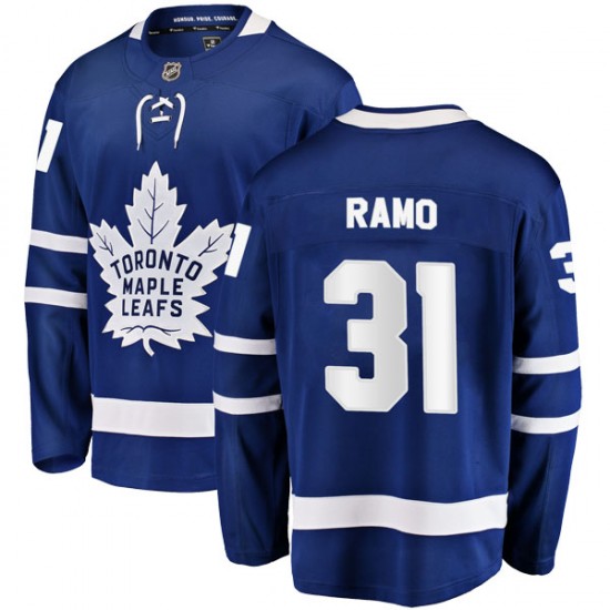 Fanatics Branded Karri Ramo Toronto Maple Leafs Men's Breakaway Home Jersey - Blue