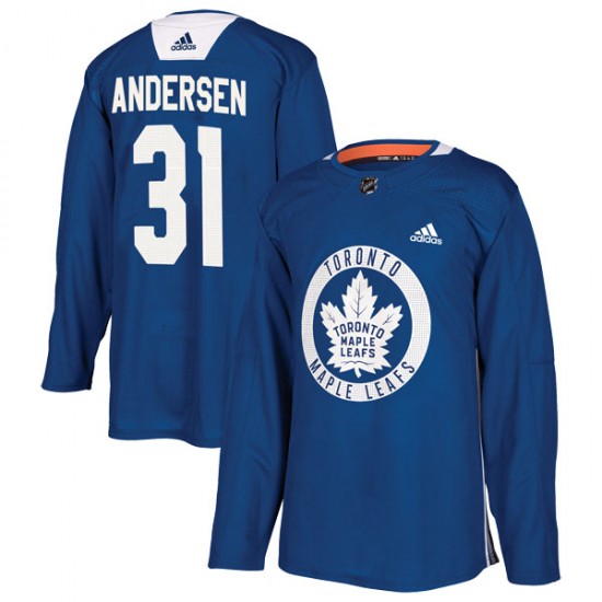 Adidas Frederik Andersen Toronto Maple Leafs Youth Authentic Practice Jersey - Royal