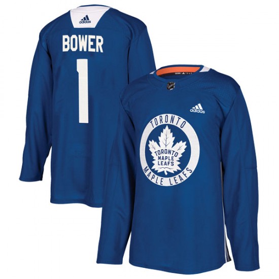 Adidas Johnny Bower Toronto Maple Leafs Youth Authentic Practice Jersey - Royal