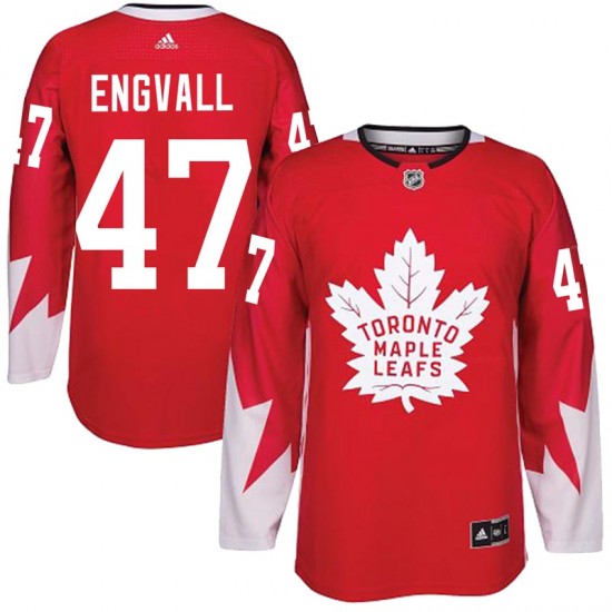 Adidas Pierre Engvall Toronto Maple Leafs Men's Authentic Alternate Jersey - Red