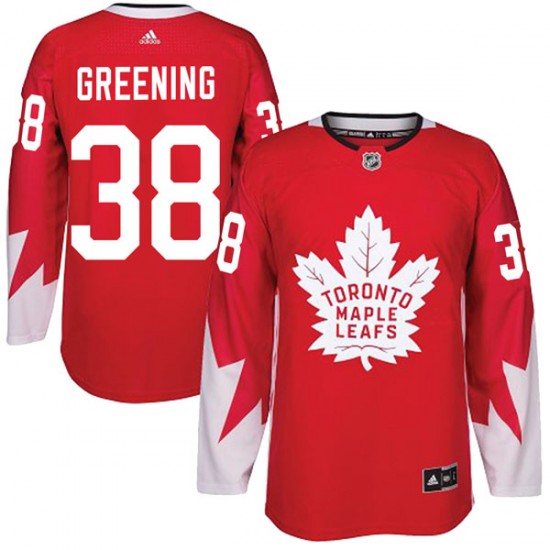 Adidas Colin Greening Toronto Maple Leafs Men's Authentic Red Alternate Jersey - Green