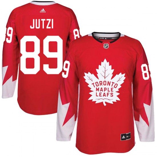 Adidas Jon Jutzi Toronto Maple Leafs Men's Authentic Alternate Jersey - Red
