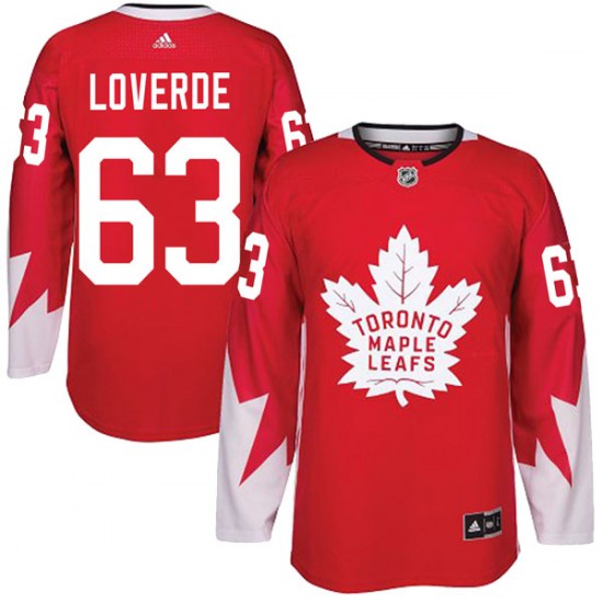 Adidas Vincent LoVerde Toronto Maple Leafs Men's Authentic Alternate Jersey - Red