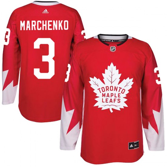 Adidas Alexei Marchenko Toronto Maple Leafs Men's Authentic Alternate Jersey - Red