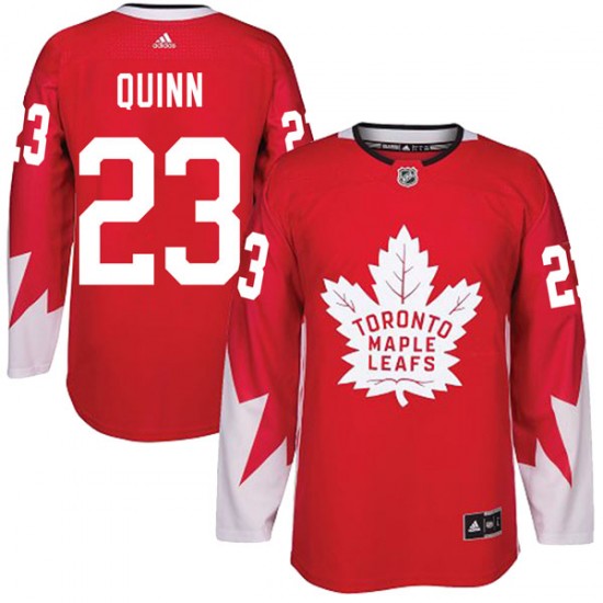 Adidas Pat Quinn Toronto Maple Leafs Men's Authentic Alternate Jersey - Red