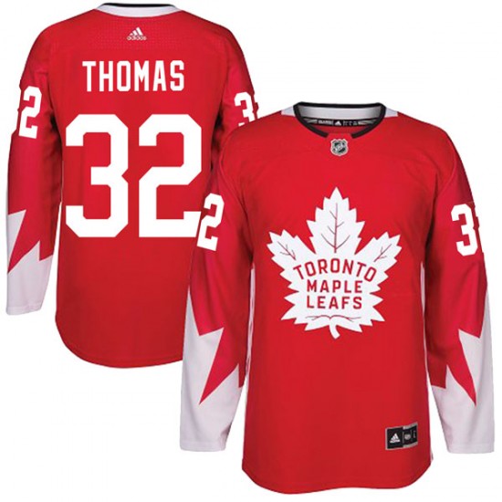 Adidas Steve Thomas Toronto Maple Leafs Men's Authentic Alternate Jersey - Red